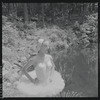 Tanaquil Le Clercq outdoors in costume for "Swan Lake"