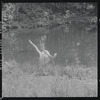 Tanaquil Le Clercq outdoors in costume for "Swan Lake"