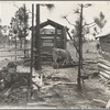 Cow barn and outhouses on sharecropper's farm, Lauderdale County, Mississippi