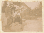 Eight images of Loie Fuller with friends including Gabrielle Bloch
