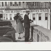 Tourist and his wife looking at the view, Allegheny Mountains, Pennsylvania