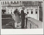 Tourist and his wife looking at the view, Allegheny Mountains, Pennsylvania