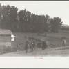 Driving the cavy to water, Quarter Circle U Ranch, Montana