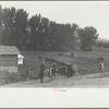 Driving the cavy to water, Quarter Circle U Ranch, Montana