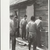 Sheepshearers washing up, Rosebud County, Montana