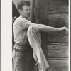 Sheepshearer washing, Rosebud County, Montana