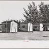 Housing for migrant fruit workers in a tourist and trailer camp near Belle Glade, Florida
