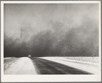 Heavy black clouds of dust rising over the Texas Panhandle, Texas