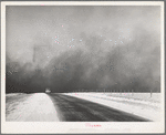 Heavy black clouds of dust rising over the Texas Panhandle, Texas