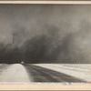 Heavy black clouds of dust rising over the Texas Panhandle, Texas