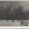 Heavy black clouds of dust rising over the Texas Panhandle, Texas