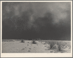 Heavy black clouds of dust rising over the Texas Panhandle, Texas