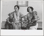 Mrs. Hallett and Mrs. Weber with their children, Tompkins County, New York