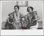 Mrs. Hallett and Mrs. Weber with their children, Tompkins County, New York