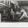 Cutting sheet steel to size, Pittsburgh, Pennsylvania