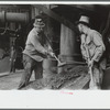 Tapping a blast furnace for slag, Pittsburgh, Pennsylvania