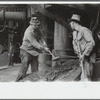 Tapping a blast furnace for slag, Pittsburgh, Pennsylvania