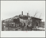 A shanty built of refuse near the Sunnyside slack pile, Herrin, Illinois. Many residences in southern Illinois coal towns were built with money borrowed from building and loan associations