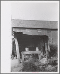 Outdoor eating place for cranberry pickers, Burlington County, New Jersey