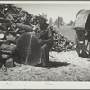 Sharpening a saw. Pine Ridge land use project. Dawes County, Nebraska