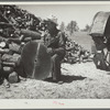 Sharpening a saw. Pine Ridge land use project. Dawes County, Nebraska