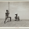 Surveyors on a stock water dam. Dawes County, Nebraska