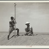 Surveyors on a stock water dam. Dawes County, Nebraska