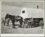 Sheep wagon. Natrona County, Wyoming