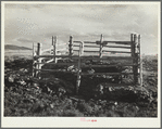 Natural spring cleaned and fenced on land use project. Converse County, Wyoming