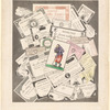Trompe l'oeil of assignats with beggar after Callot