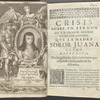 Segvndo volvmen de las obras de Soror Jvana Ines de la Crvz