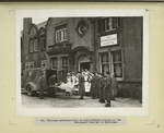 Military ambulance full of sick soldiers arrives at the Paderewski Hospital in Edinburgh.