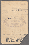 E. Lewis. Sculptor
