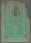 Alabanza y tierno despedimento dedicado al esclarecido taumaturgo San Antonio de Pauda