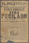 El Boletin. Consejo de Guerra de Pablo Gonzalez...