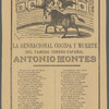 La sensacional cogida y muerte del famoso torero español  Antonio Montes.