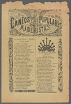 Cantos Populares Maderistas. Hoja No. 1