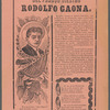 La Libertad Caucional del Famoso Diestro Rodolfo Gaona.
