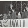 Vito Marcantonio, waving his hat