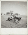 Buried farm machinery. Cimarron County, Oklahoma