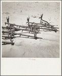 Dust covering farm implements. Castro County, Texas
