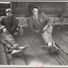 Drovers at rest in stockyards. Kansas City, Kansas