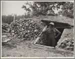 Dugout for food storage built by rehabilitation client. Cherokee County, Kansas
