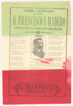 Saludo y felicitación al Señor D. Francisco I. Madero al tomar posesión de la presidencia de la República Mexicana