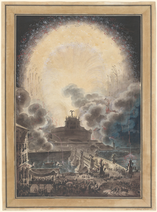 The fireworks above Castel Sant’Angelo