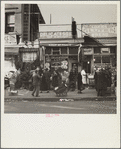Scene along Bathgate Avenue in the Bronx, a section from which many of the New Jersey homesteaders have come, New York
