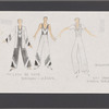 Dancin' With Gershwin: Costume sketch and fabric swatches for Act I, Dance 11 Rhythm Series "Oh Lady Be Good" (Shannon & Jo Ellen)
