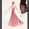 Dancin' With Gershwin: Costume sketch and fabric swatches for Act II Dance #8, "Man I Love" (Celia Burke Fushille)