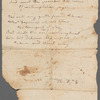 Poems, undated; fragments; poems by others; fragment of dress worn by her at Court Ball in Quebec (1780)