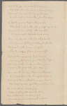 Poems, undated; fragments; poems by others; fragment of dress worn by her at Court Ball in Quebec (1780)
